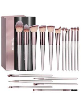 BS-MALL Makeup Brush Set 18 Pcs Professional Foundation Powder Concealers